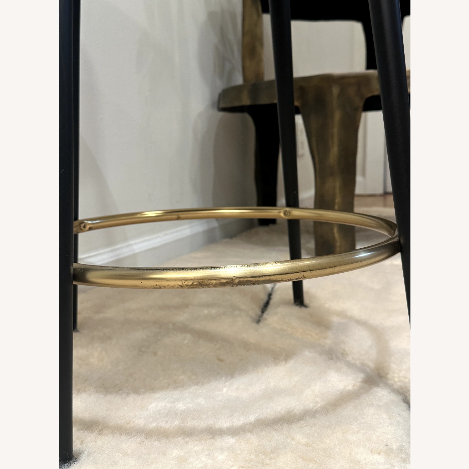 CB2 Atlas Black Velvet Counter Stools - image-3