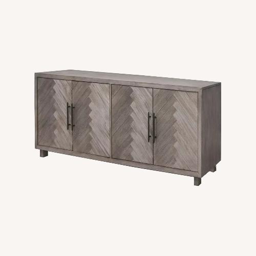Used Martin Furniture Palisades 80" TV Console, Grey for sale on AptDeco
