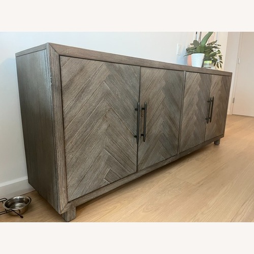 Used Martin Furniture Palisades 80" TV Console, Grey for sale on AptDeco