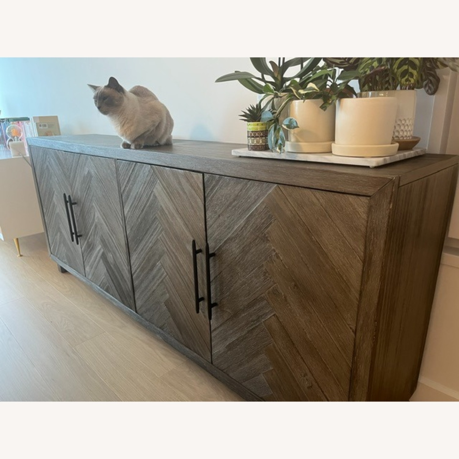 Martin Furniture Palisades 80" TV Console, Grey - image-4