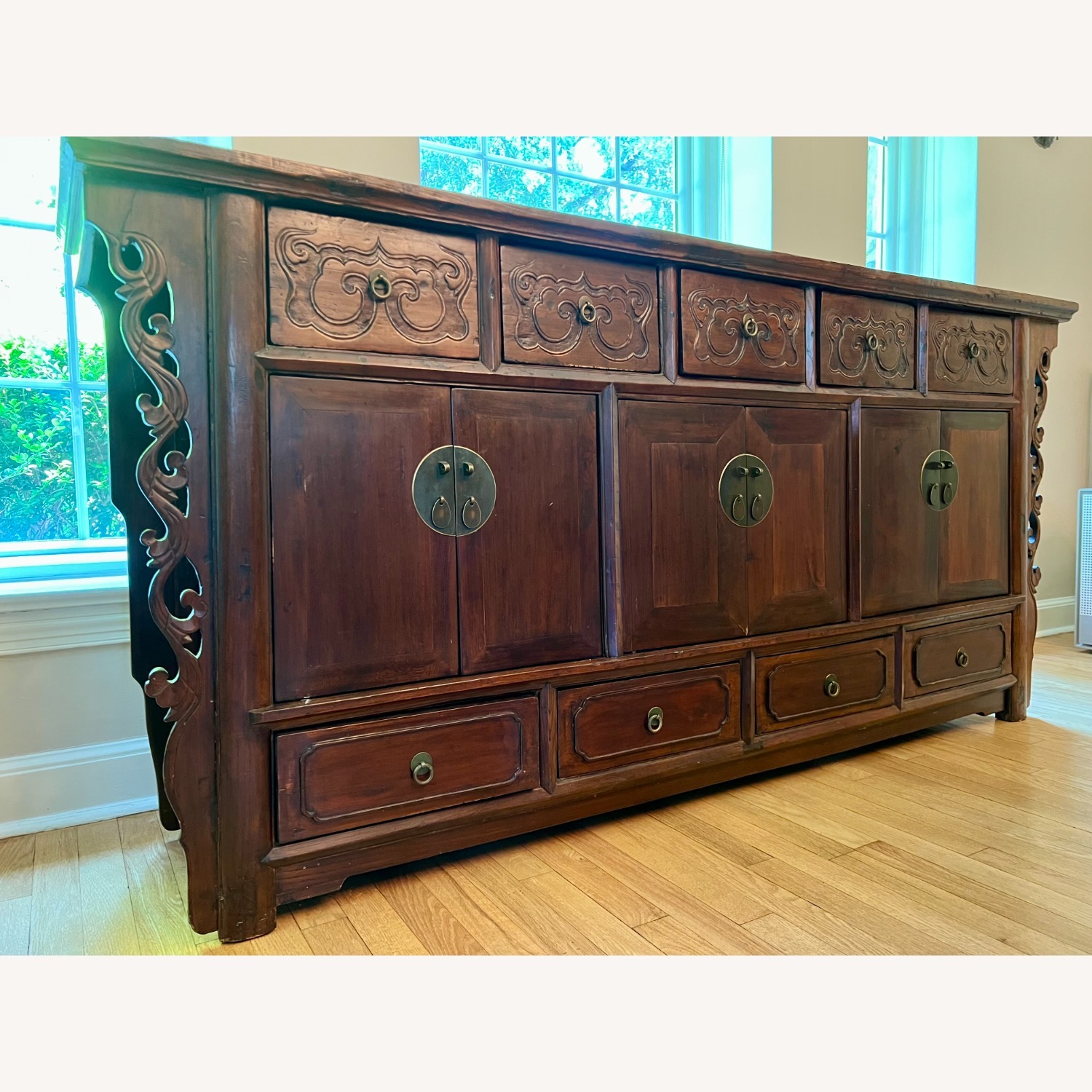 Solid Wood Multi-storage Sideboard - image-1