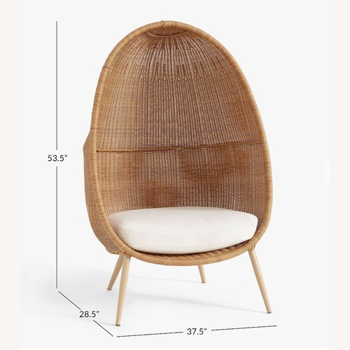 Used Pottery Barn Teen Woven Cave Chair-Natural for sale on AptDeco