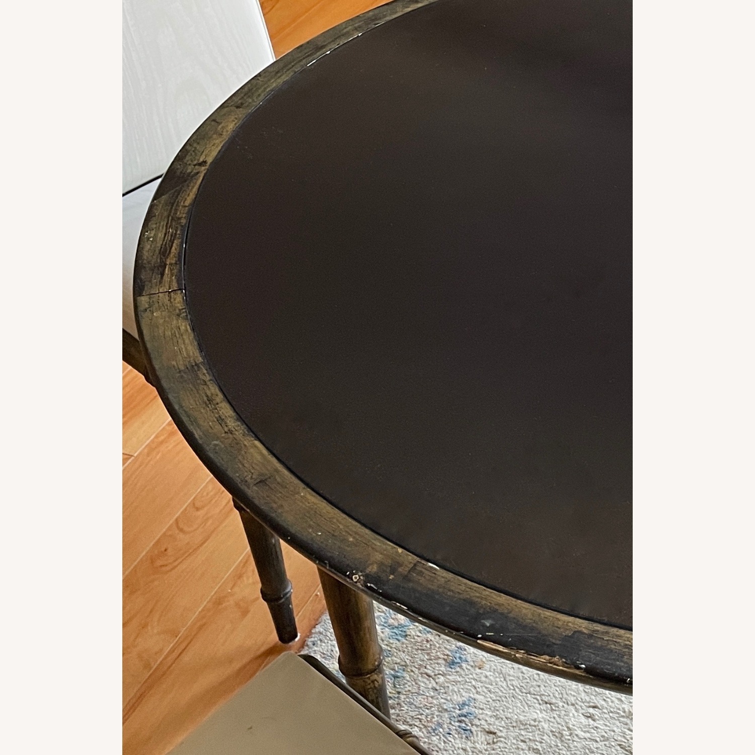 Arturo Pani 1960's Black Glass 4 Chair Table Set - image-5