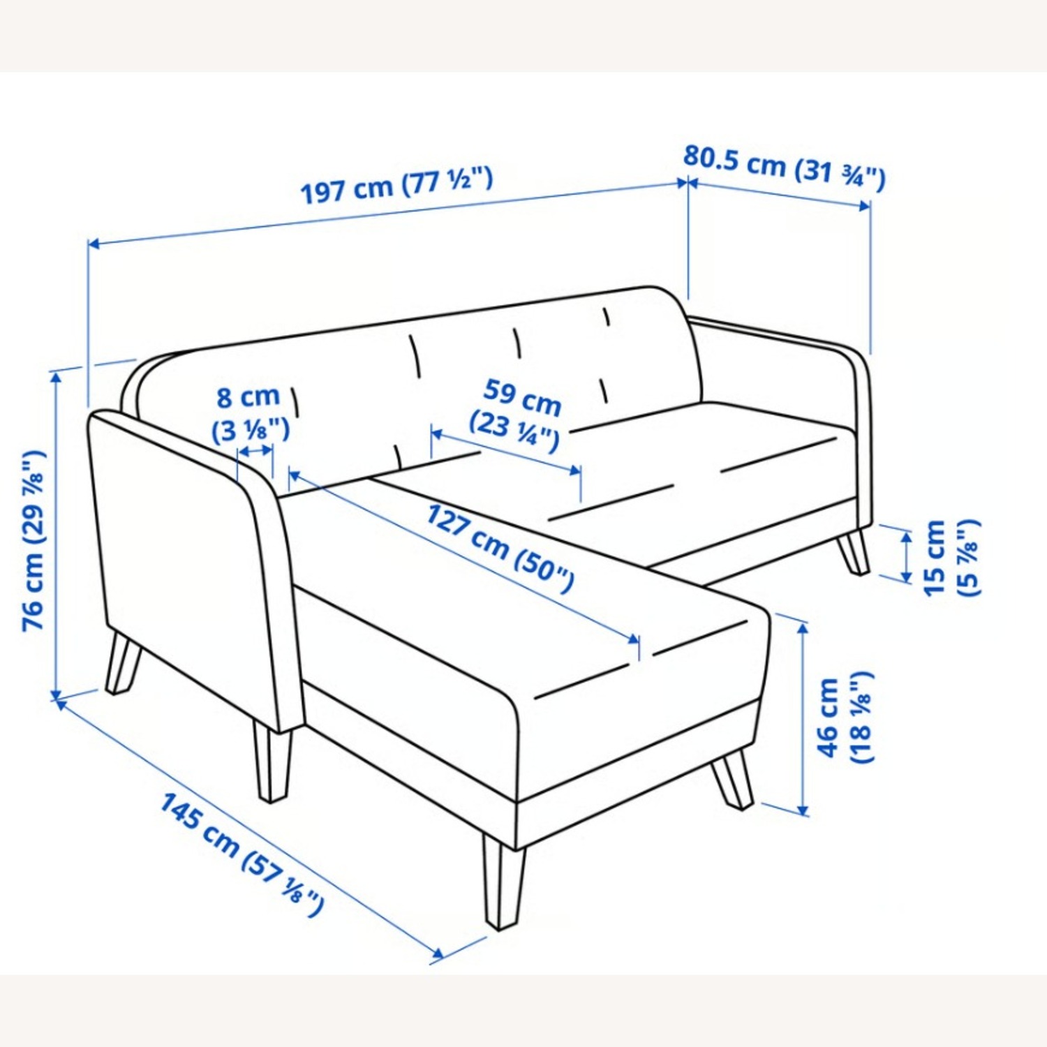 IKEA Linanas Sofa with Chasie - image-2