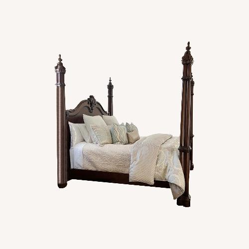 Used Solid Wood King Poster Bed for sale on AptDeco