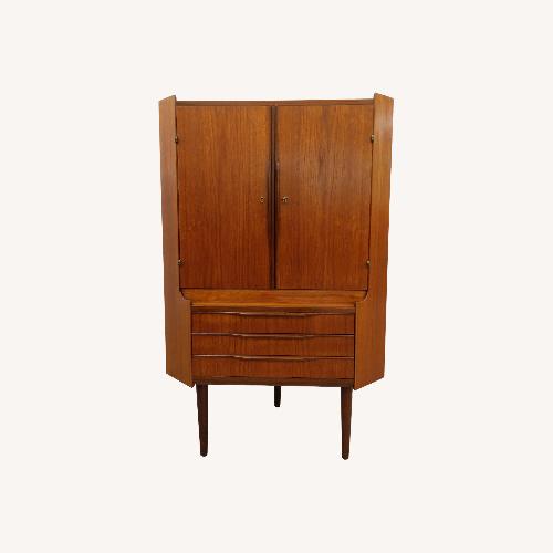 Used Vintage Danish Modern Teak Corner Cabinet for sale on AptDeco