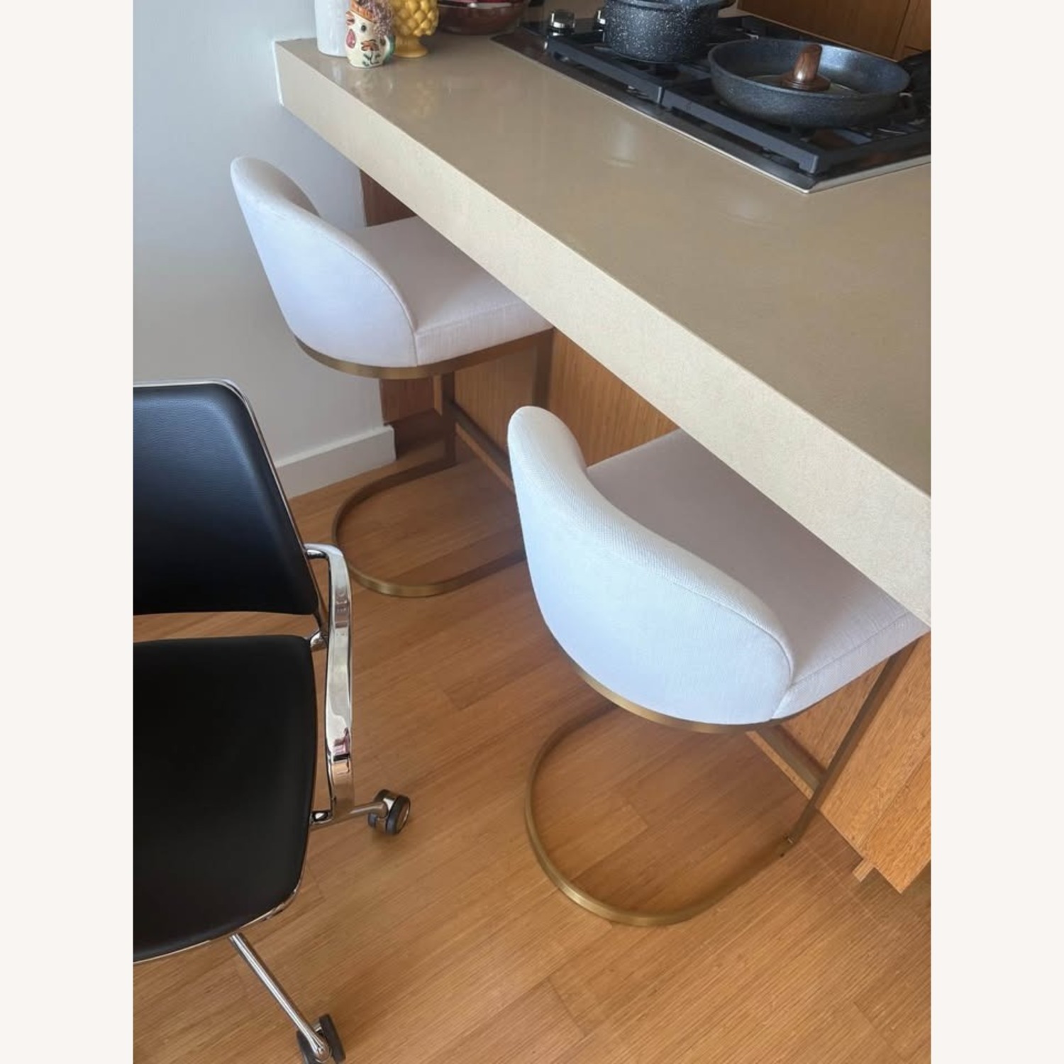 Restoration Hardware 1960s Rome Fabric Counter Stool - image-4