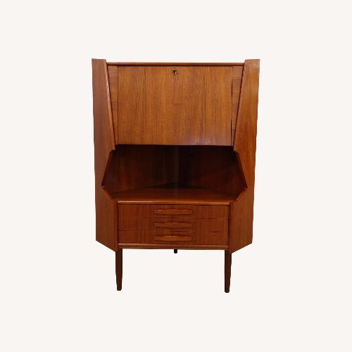 Used Vintage Danish Modern Teak Corner Cabinet for sale on AptDeco