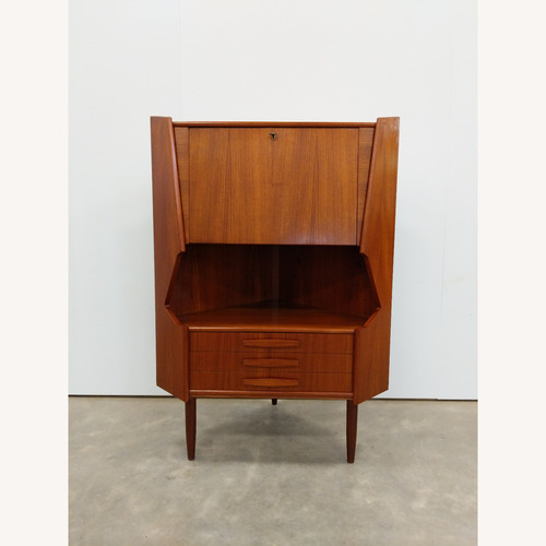 Used Vintage Danish Modern Teak Corner Cabinet for sale on AptDeco