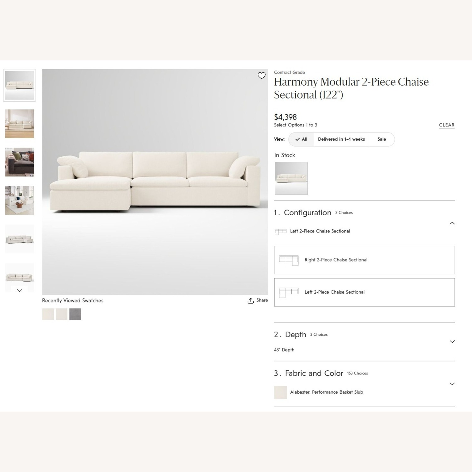 West Elm Harmony Modular 2-Piece Chaise Sectional - image-9