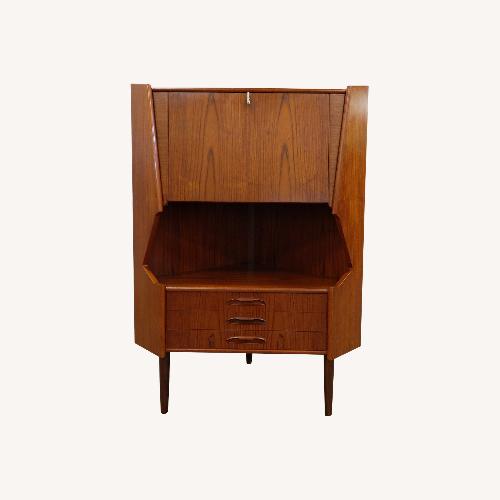 Used Vintage Danish Modern Teak Corner Cabinet for sale on AptDeco