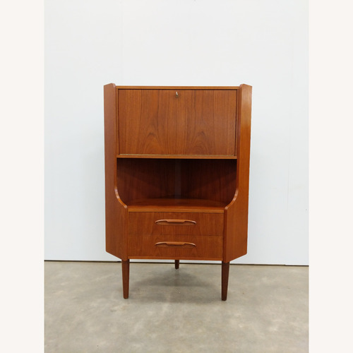 Used Vintage Danish Modern Teak Corner Cabinet by Aulum for sale on AptDeco