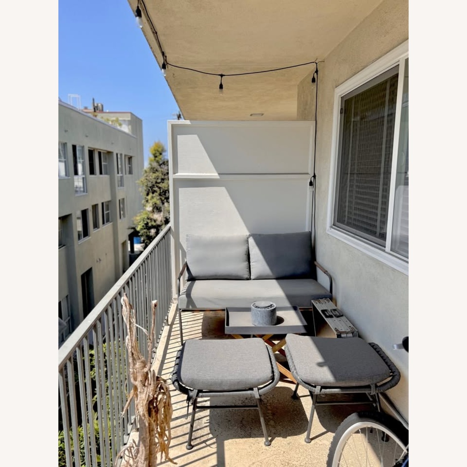 Outdoor Furniture Set (Loveseat, Ottomans, Table) - image-1