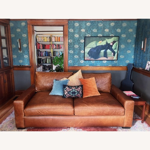 Used Maxwell Sofa in Chestnut Italian Leather  for sale on AptDeco