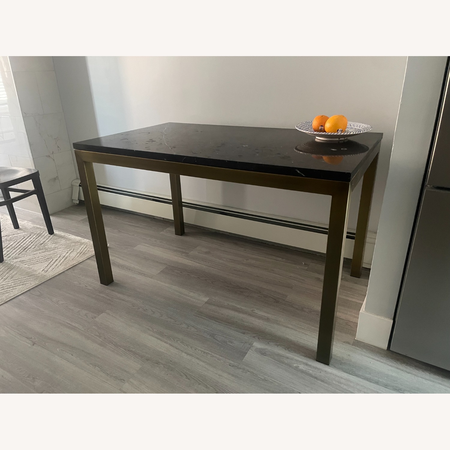 Marble and Metal Dining Table - image-1