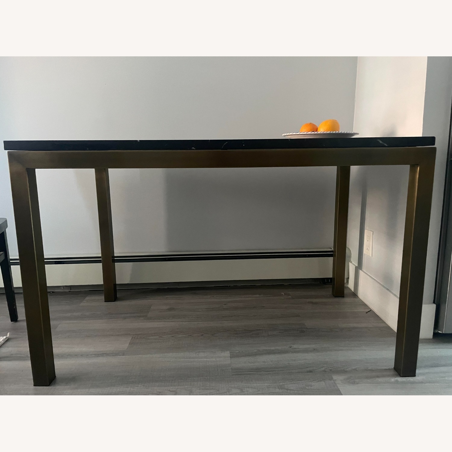 Marble and Metal Dining Table - image-3