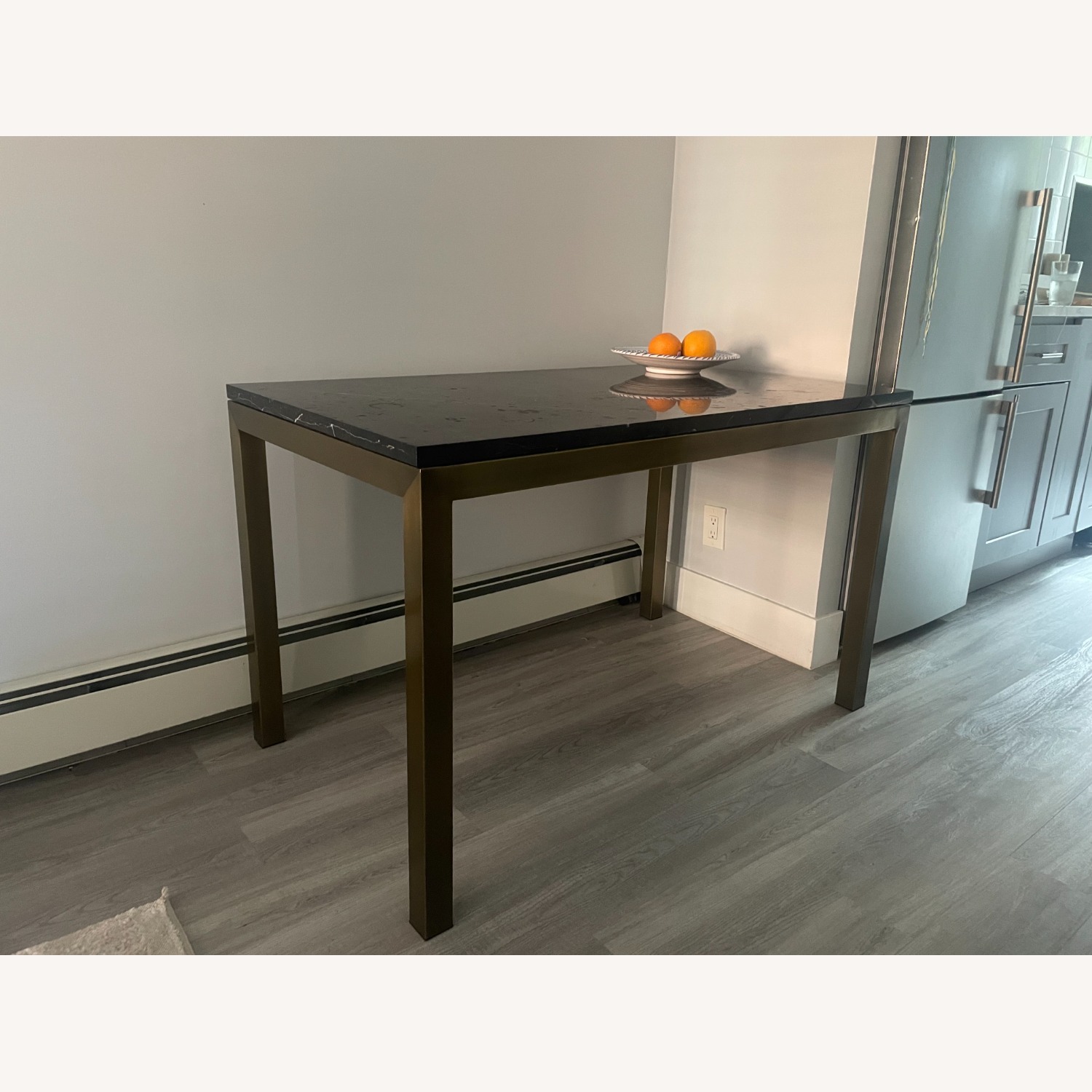 Marble and Metal Dining Table - image-2