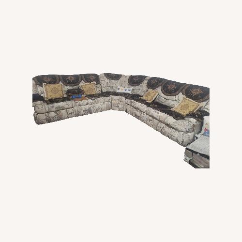 Used Levitz Furniture White Patterned Sofa for sale on AptDeco