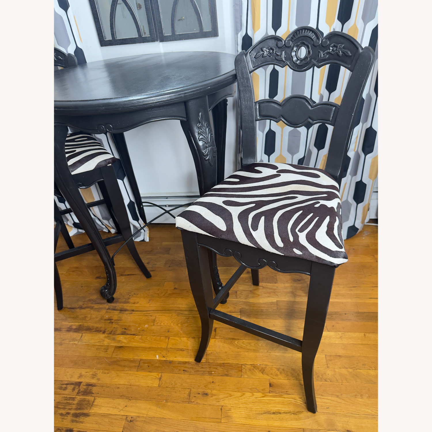 Vintage Wood Bar Height Dining Set  - image-3