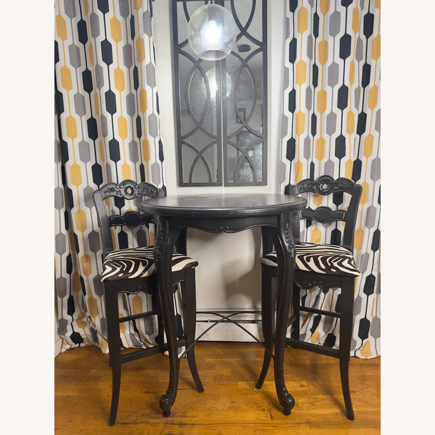 Vintage Wood Bar Height Dining Set  - image-2