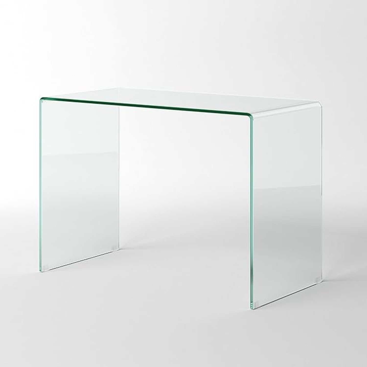 Amazon Neos Modern Glass Acrylic Waterfall Desk - image-1