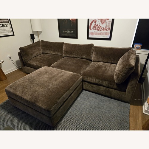 Used Interior Define Tatum Modular 3 Seat Sofa with Ottoman for sale on AptDeco