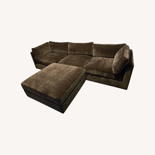 Used Interior Define Tatum Modular 3 Seat Sofa with Ottoman for sale on AptDeco
