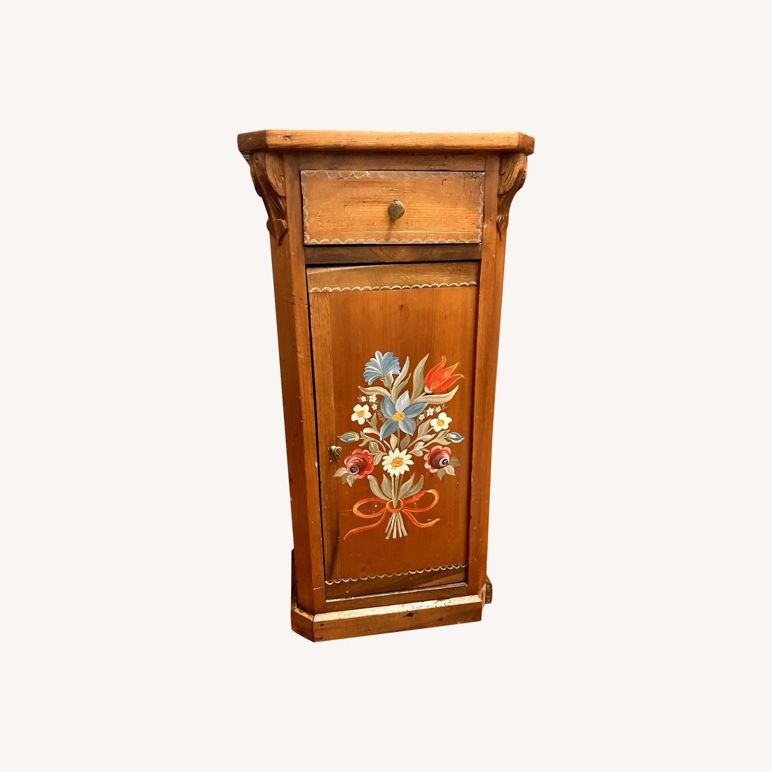 Antique German Nightside Table / Cabinet - image-0