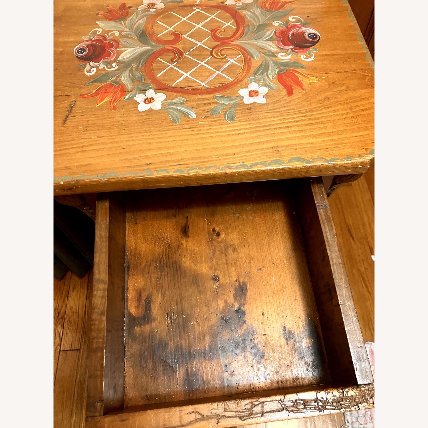 Antique German Nightside Table / Cabinet - image-4