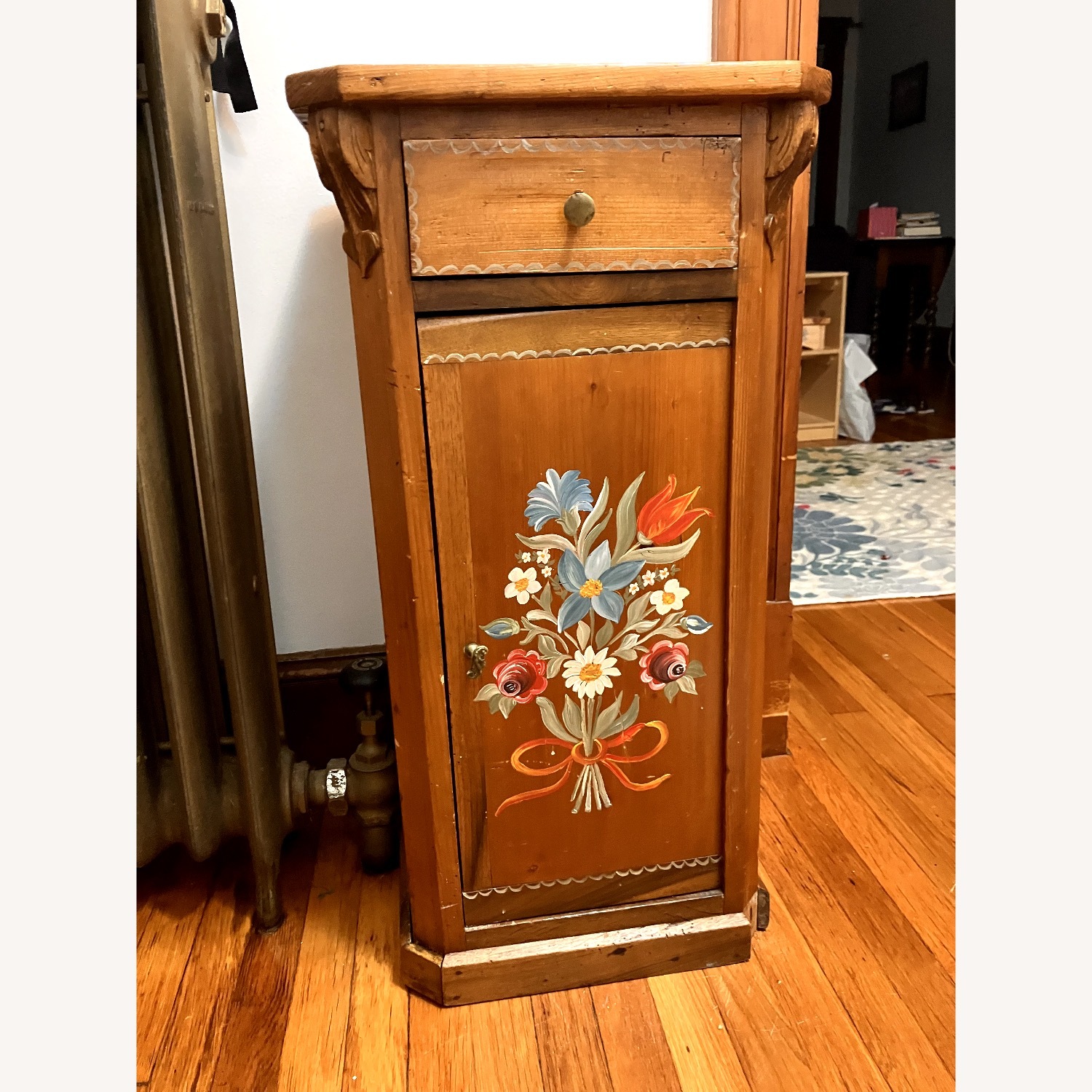 Antique German Nightside Table / Cabinet - image-1