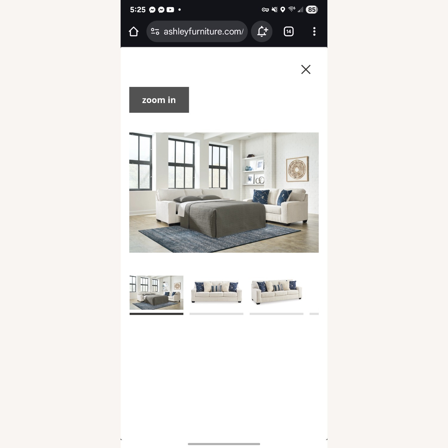 Ashley Padova Sleeper sofa - image-1