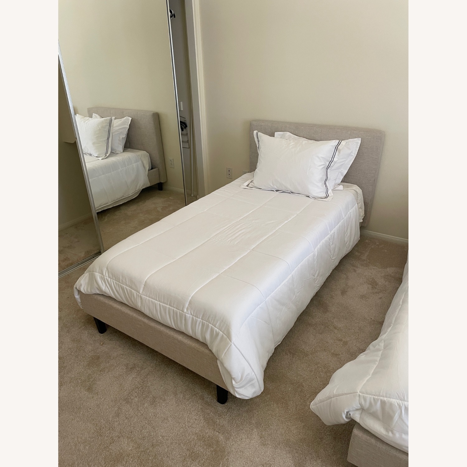 Twin Beds 2  with Headboard & Base - image-2