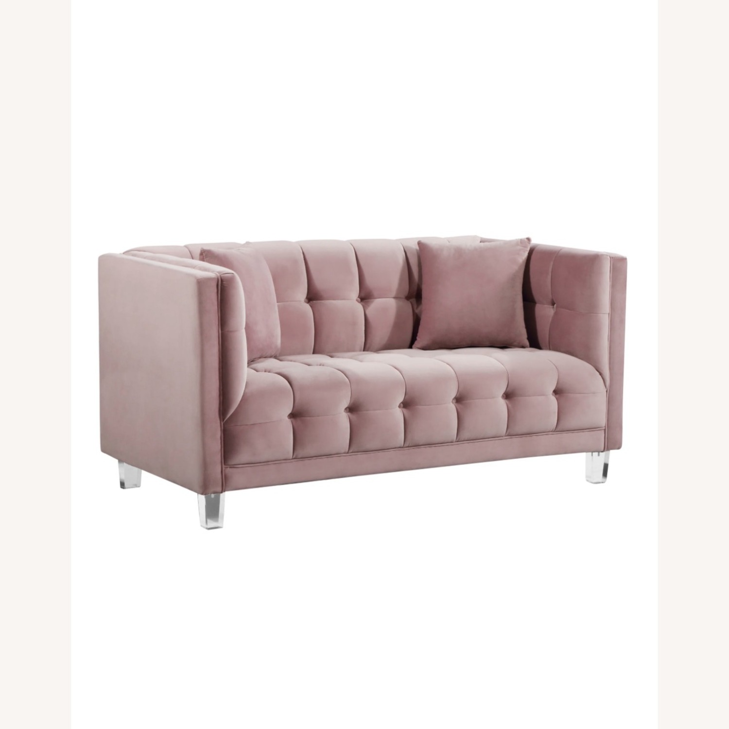 Rosdorf Park Rose Pink Velvet Loveseat  - image-1
