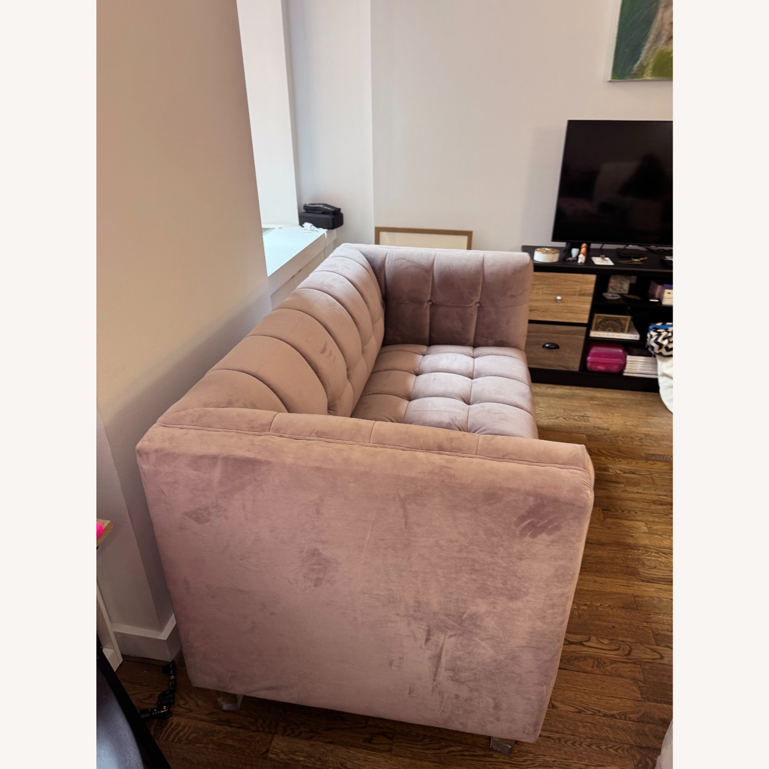 Rosdorf Park Rose Pink Velvet Loveseat  - image-2