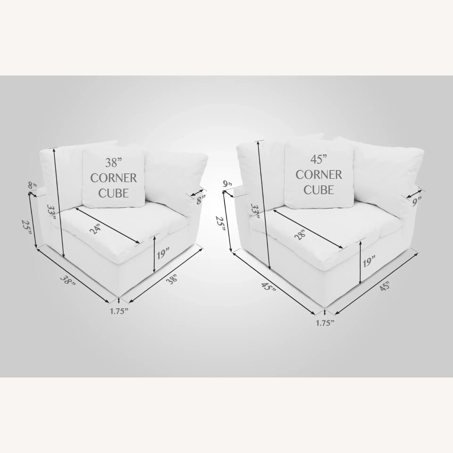 Soulfa Cloud Couch  5 Cube 38" Sectional - image-4