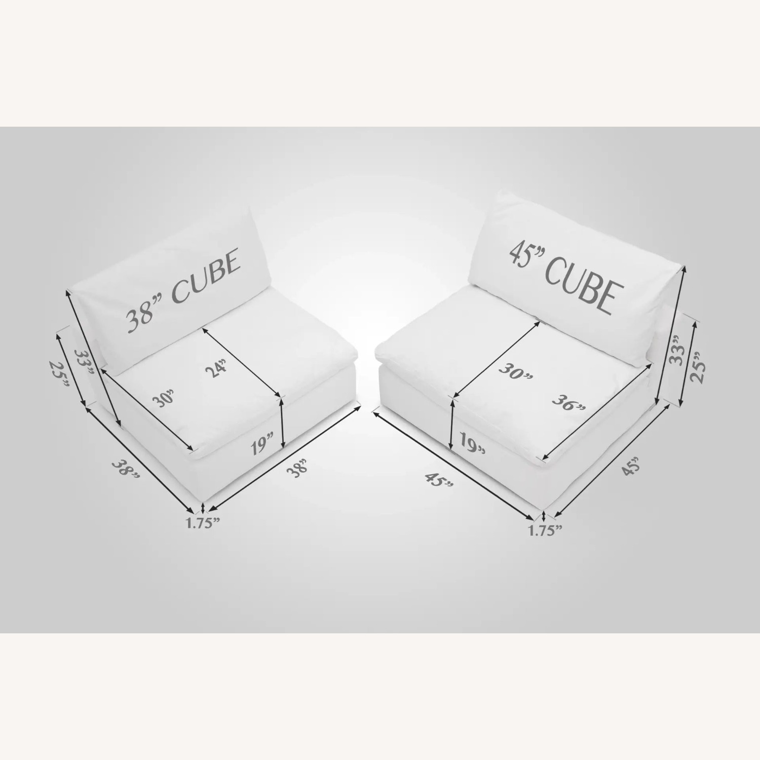 Soulfa Cloud Couch  5 Cube 38" Sectional - image-5