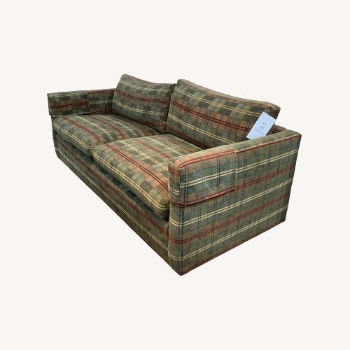 Used Custom Mid-Century Modern Plaid Sofa for sale on AptDeco