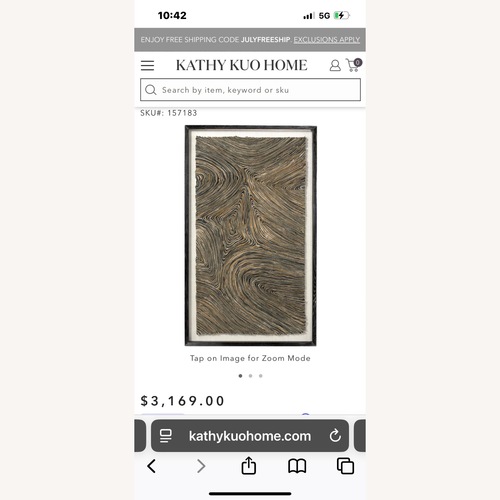 Used  Palecek Wall Art  for sale on AptDeco