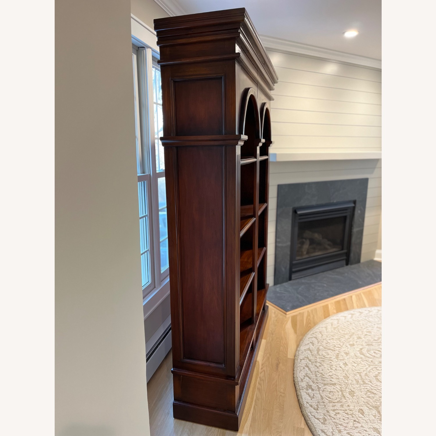 Double Arch Honey Mahogany Bookcase  - image-3