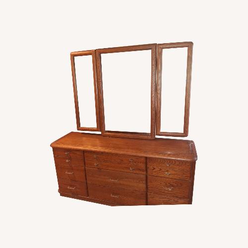Used Wood Dresser Mirror Set for sale on AptDeco