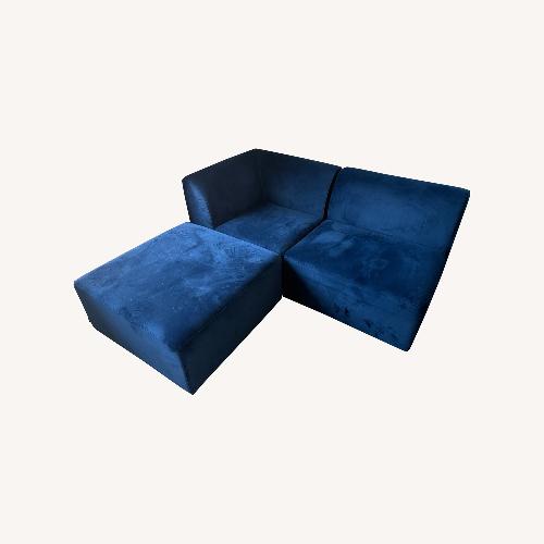 Used AllModern Pratt Blue Modular Sofa for sale on AptDeco