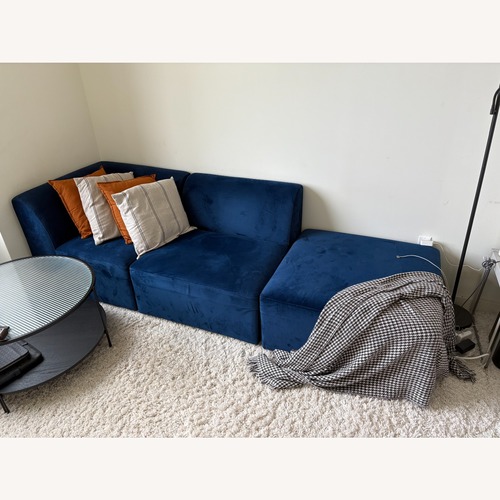 Used AllModern Pratt Blue Modular Sofa for sale on AptDeco