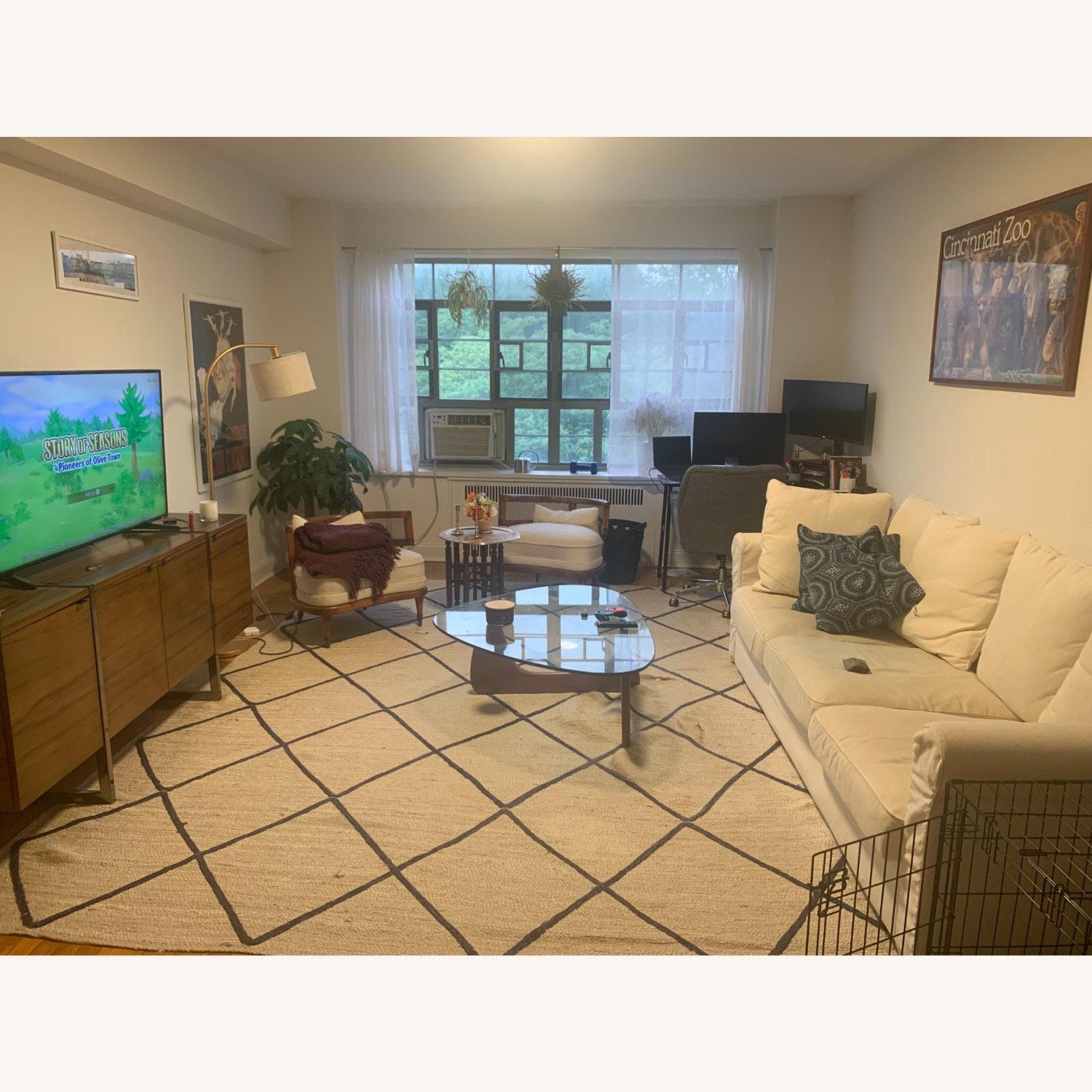 Natural Walnut Credenza - image-6