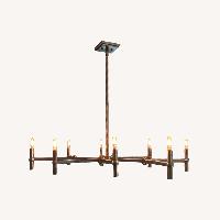 8-Light Satin Nickel Dimmable Chandelier