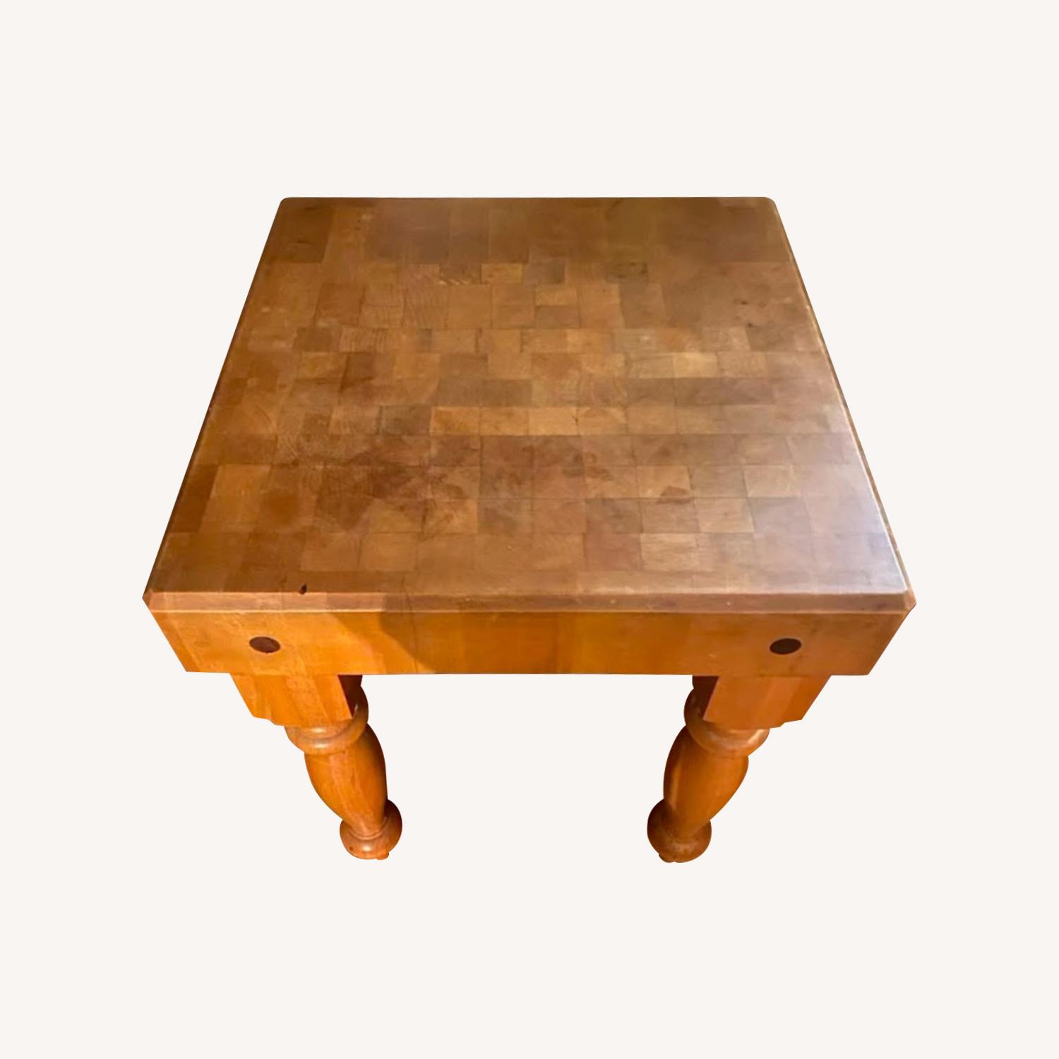 Vintage Butcher Block Stand - image-0