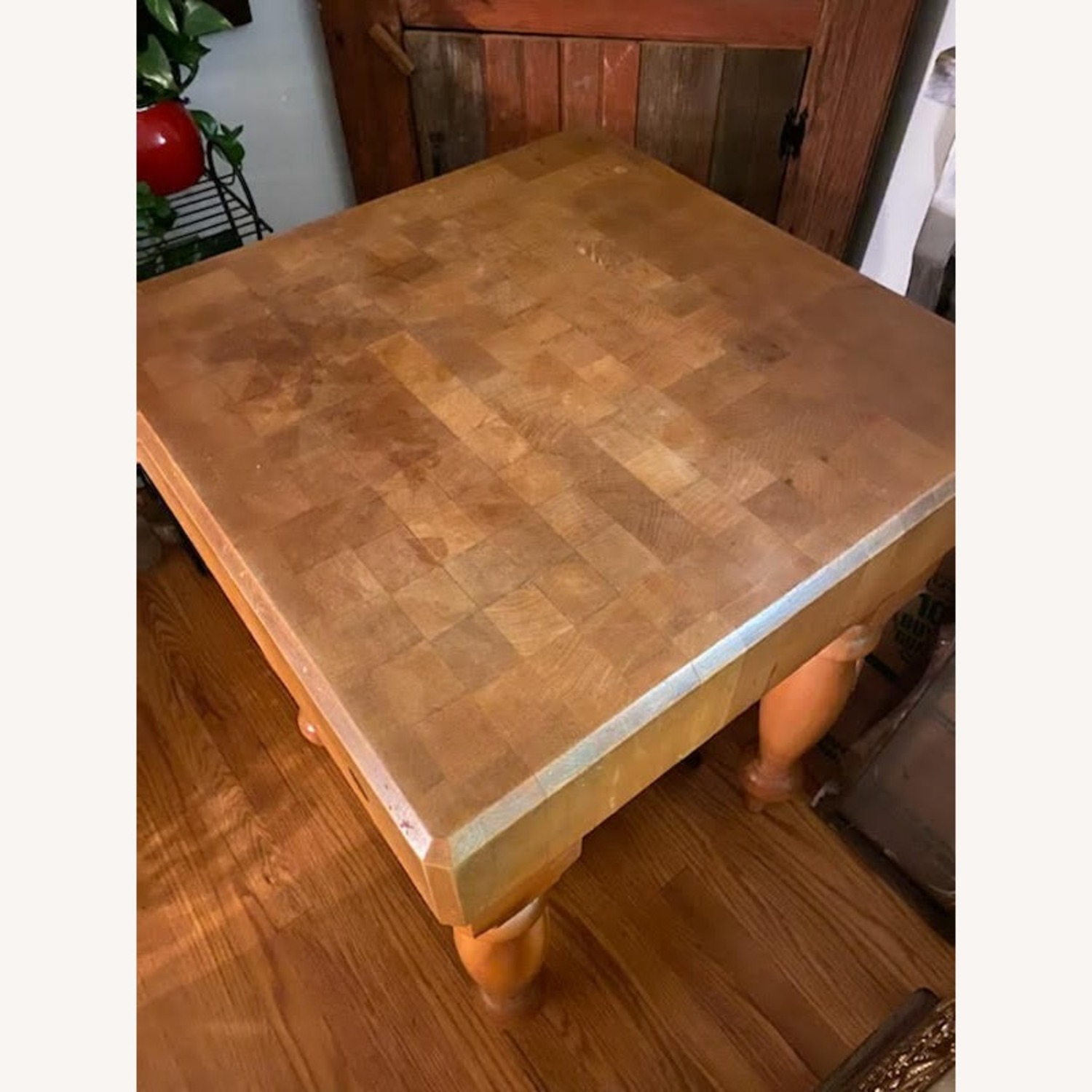 Vintage Butcher Block Stand - image-2