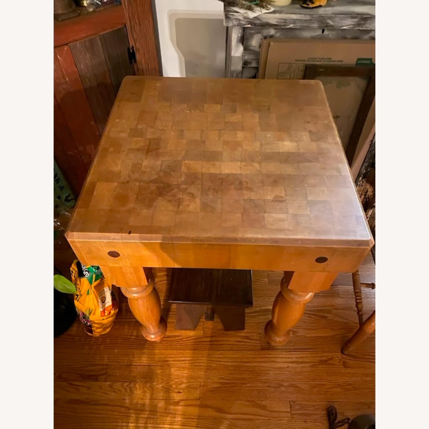 Vintage Butcher Block Stand - image-1