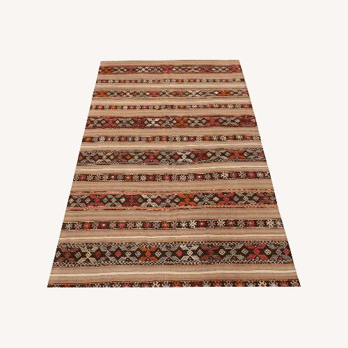 Used Midcentury Rustic Rug In Cappadocia Clay/Sandstone for sale on AptDeco