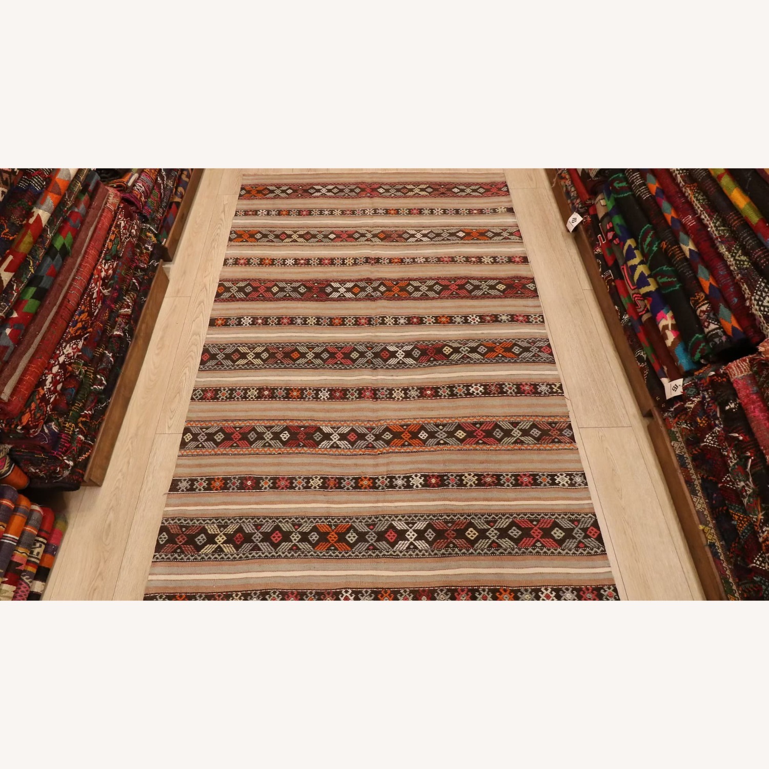 Midcentury Rustic Rug In Cappadocia Clay/Sandstone - image-1