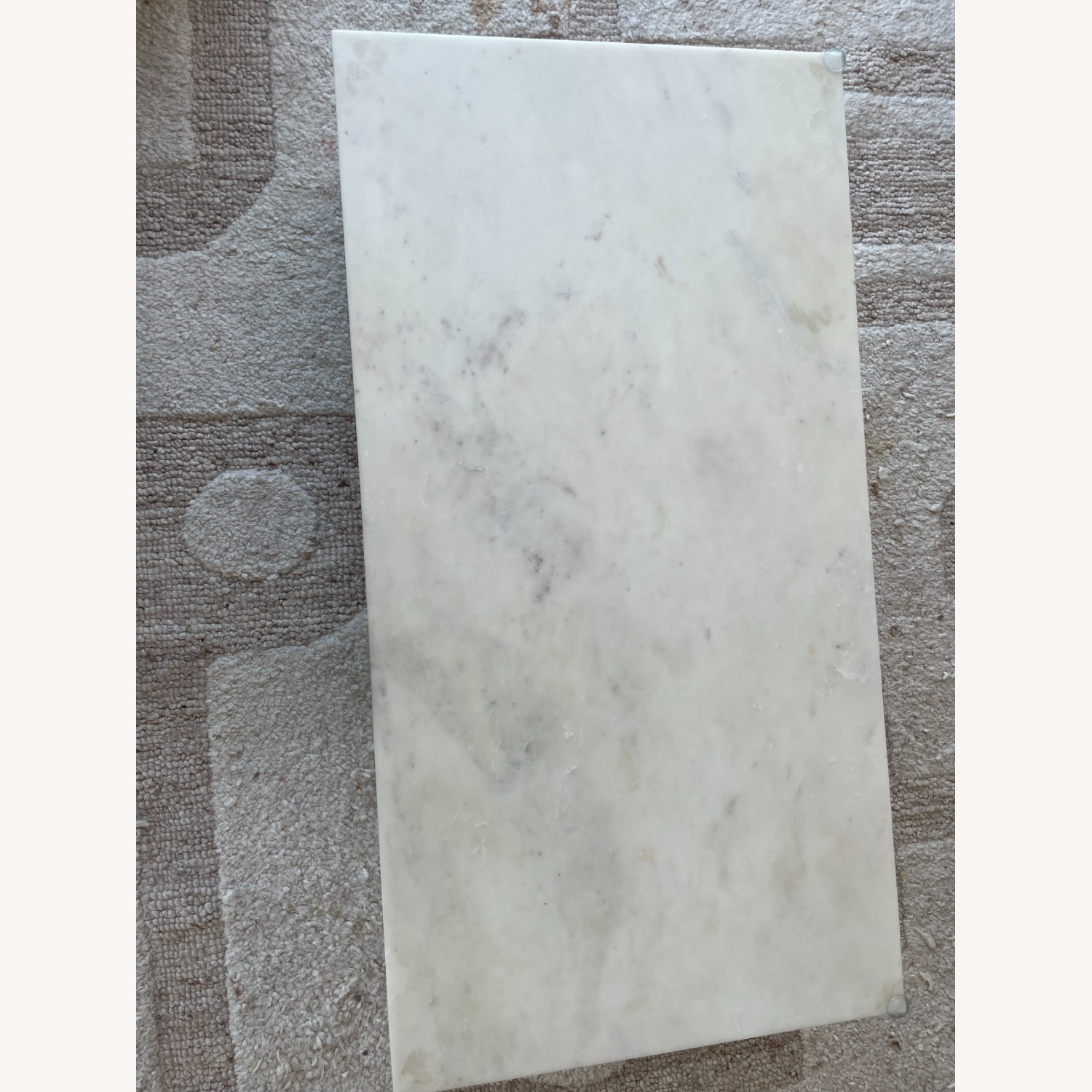 CB2 White and Black Marble Coffee Table - image-5